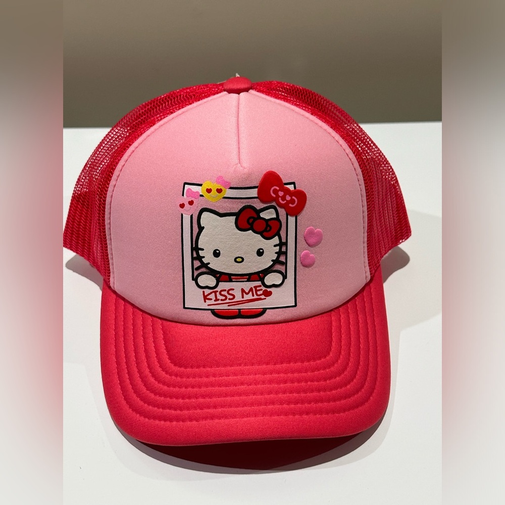 🌸NEW PINK KISS ME HELLO KITTY HAT 🧢 WITH TAGS. - Picture 10 of 15